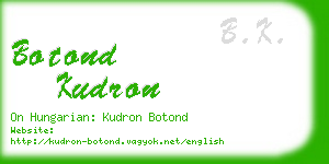 botond kudron business card